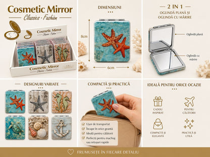 Set 12 oglinzi design marin, compacte