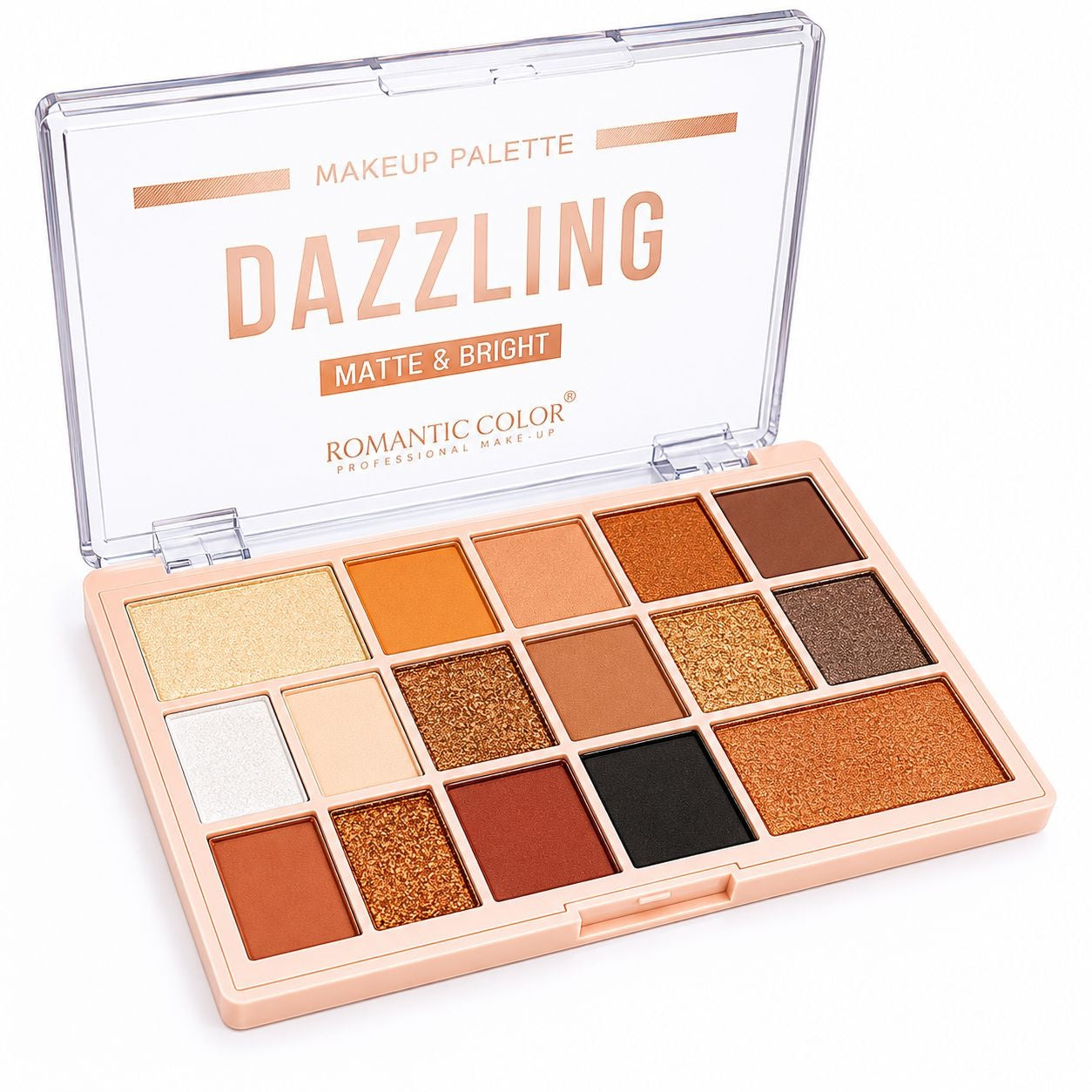 Set 12 Palete Farduri de Pleoape Romantic Color Dazzling Matte & Bright – 18 Nuanțe Mate și Sidefate