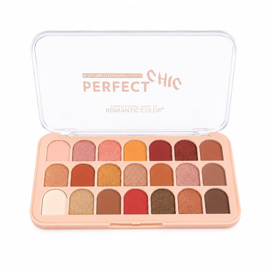 Set 12 Palete Farduri de Pleoape Romantic Color Perfect Chic – 21 Culori Pigmentate, Mate și Sidefate