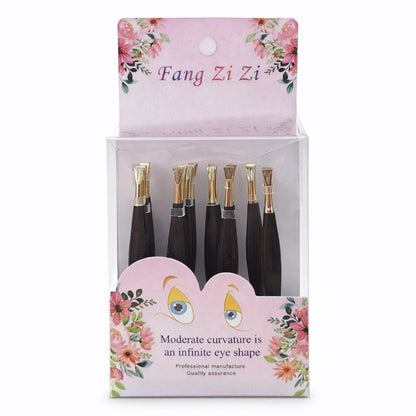 Set 12 pensete cosmetice profesionale pentru sprancene, metalice, varf drept