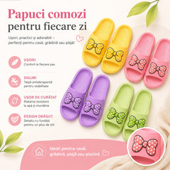 Set 12 Perechi Papuci Damă cu Fundiță – Comozi, Ușori și Adorabili, Mărimi 36-41
