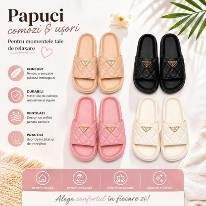 Set 12 Perechi Papuci Femei , Mix Culori, Mărimi 36-41, Confort și Eleganță pentru Fiecare Zi