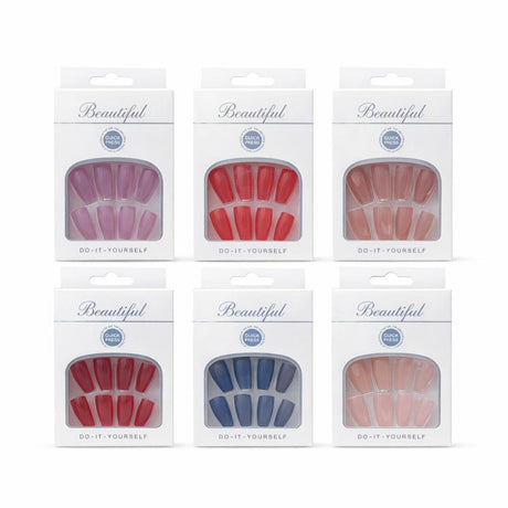Set 12 perechi unghii false Press-On Beautiful, Quick Press, DIY Manicure