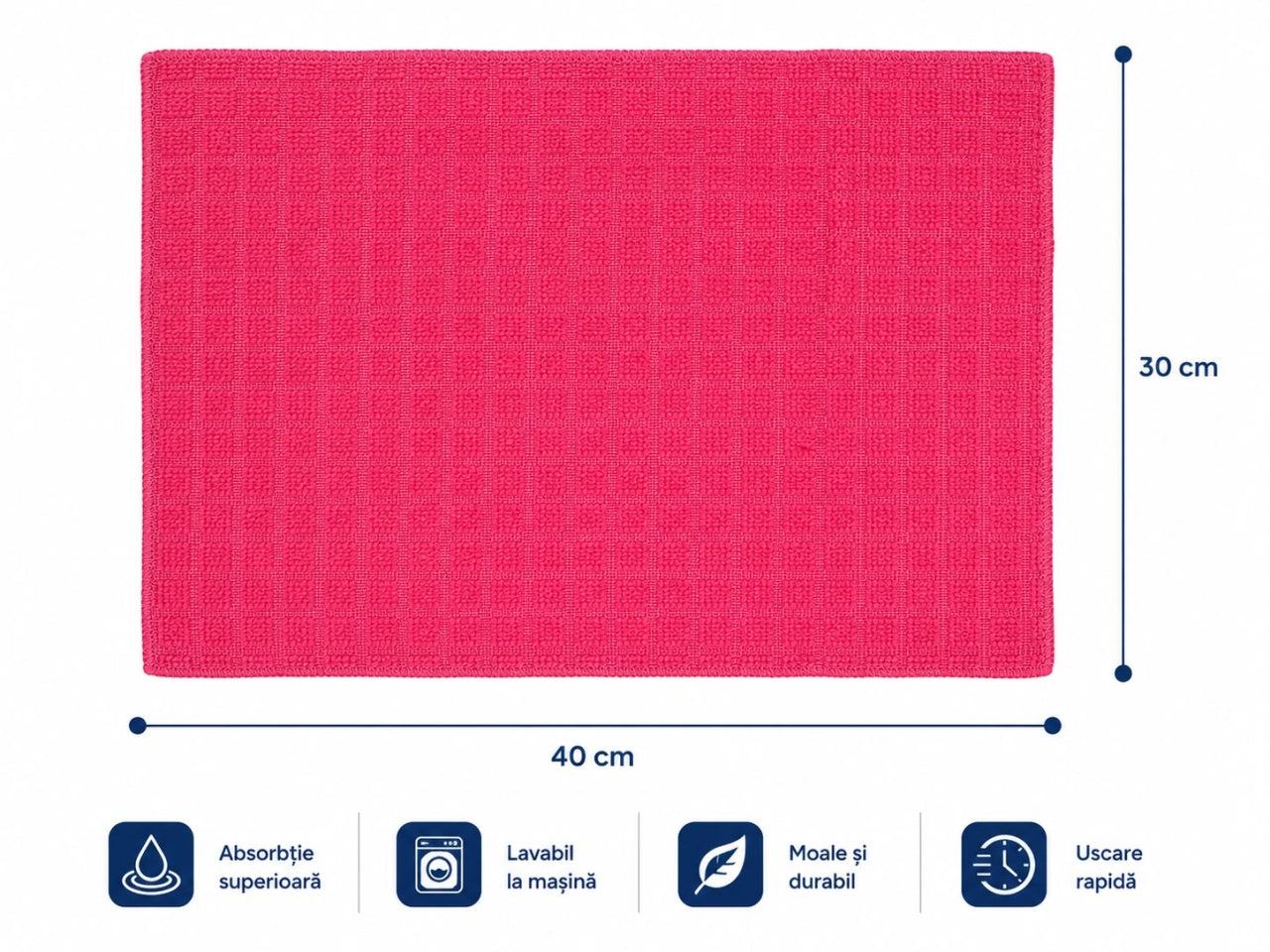 Set 12 Prosoape Absorbante pentru Bucătărie 30x40 cm, Microfibră Premium, Uscare Rapidă, Multicolore
