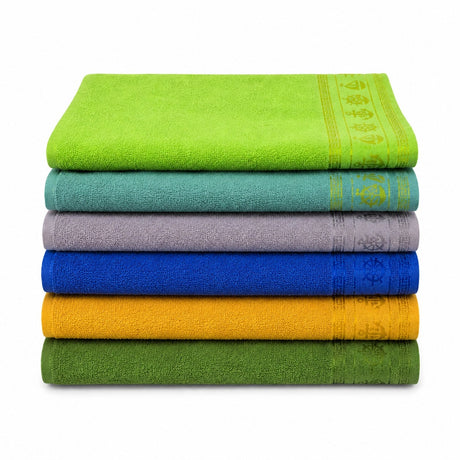 Set 12 Prosoape de Baie 70x140 cm – Prosoape Mari din Poliester, 6 Culori Elegante, Absorbante și Moi