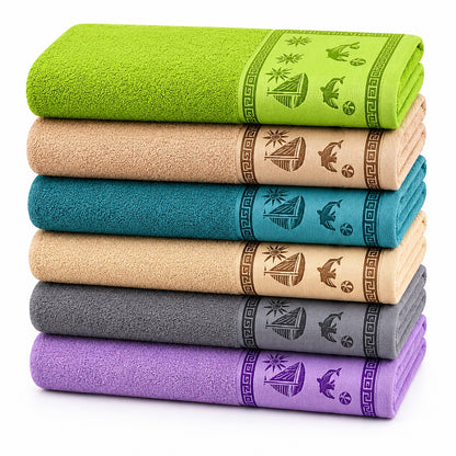 Set 12 Prosoape de Baie 70x140 cm – Prosoape Mari din Poliester, 6 Culori Elegante, Moi și Absorbante