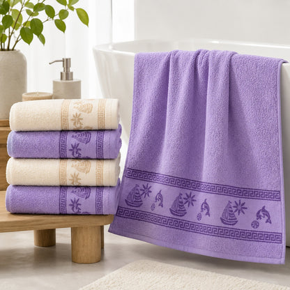 Set 12 Prosoape de Baie 70x140 cm – Prosoape Mari din Poliester, 6 Culori Elegante, Moi și Absorbante