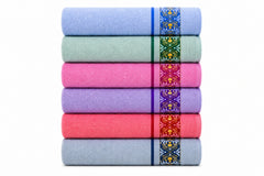 Set 12 Prosoape de Baie 70x140 cm – Prosoape Mari din Poliester, 6 Culori Pastel, Moi și Absorbante