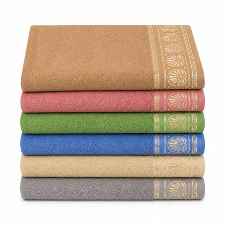 Set 12 Prosoape de Baie 70x140 cm – Prosoape Mari din Poliester, 6 Culori Elegante, Absorbante și Rezistente