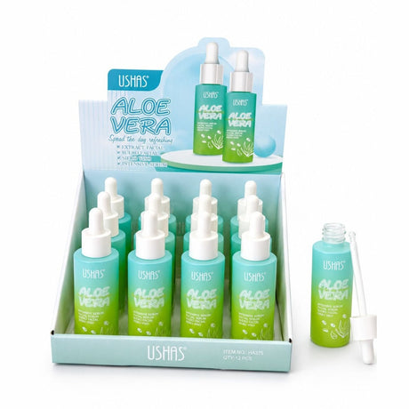 Set 12 Seruri Faciale cu Aloe Vera USHAS – Hidratare Intensivă, Calmarea și Revitalizarea Tenului