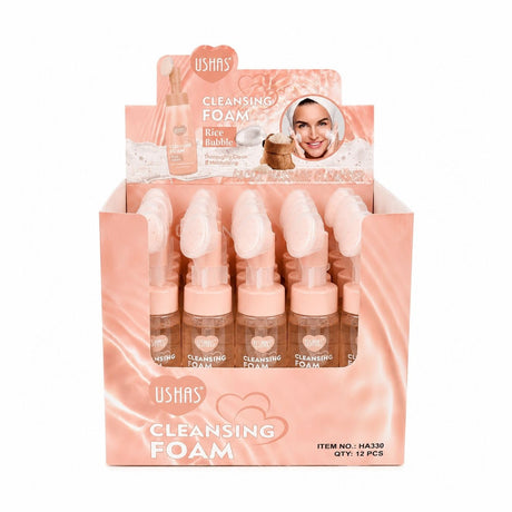 Set 12 Spume de Curățare pentru Față cu Extract de Orez USHAS Rice Bubble, 240g