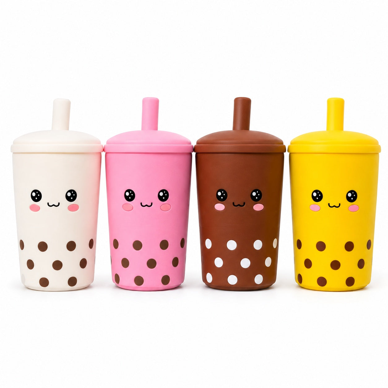 Set 12 Squishy Bubble Tea Antistres, 11 cm – Jucării Moi, Culori Diferite