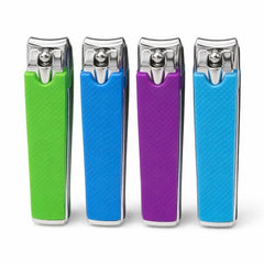 Set 12 unghiere din otel inoxidabil cu maner siliconat color, taiere precisa, carcasa protectie