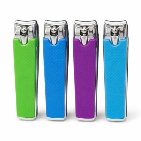 Set 12 unghiere din otel inoxidabil cu maner siliconat color, taiere precisa, carcasa protectie