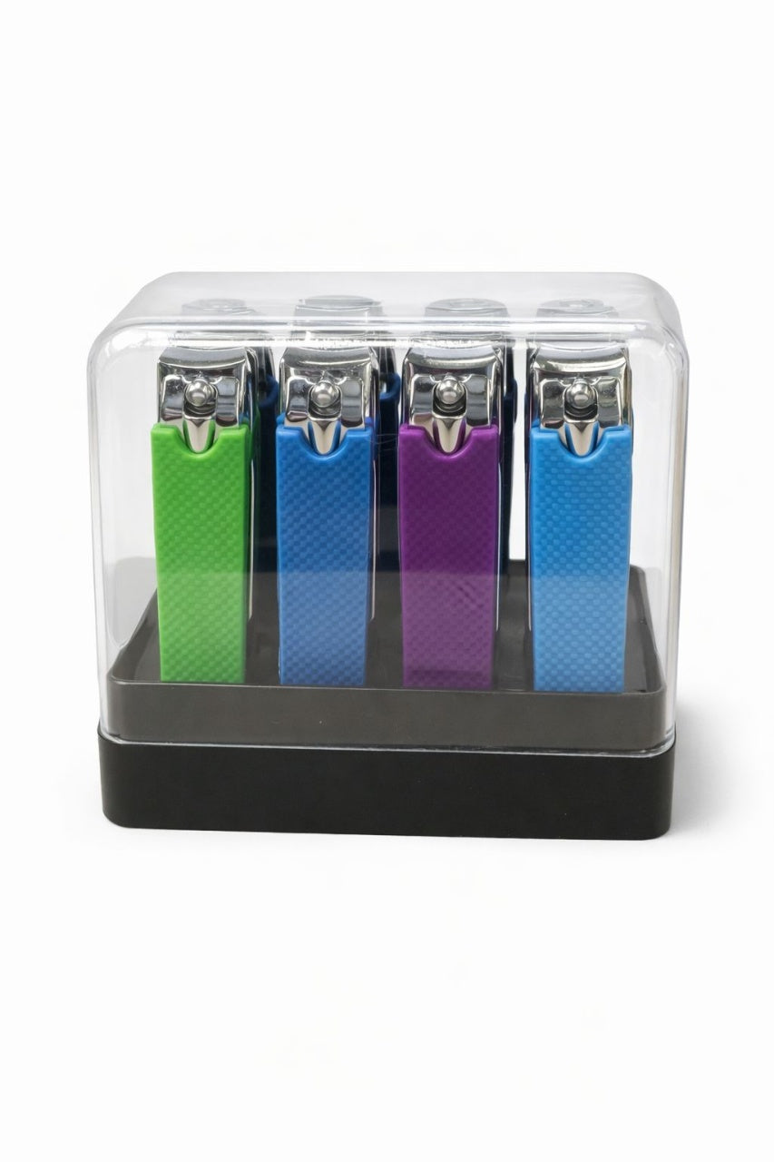 Set 12 unghiere din otel inoxidabil cu maner siliconat color, taiere precisa, carcasa protectie