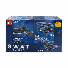 Set 16 jocuri constructie vehicule interventii speciale, modele multiple, copii