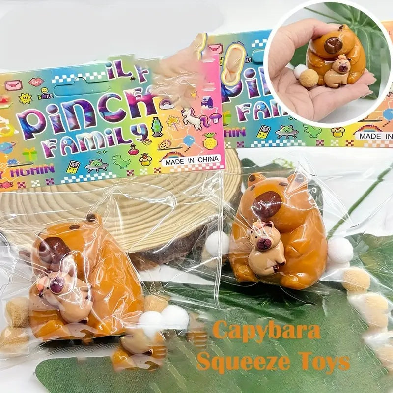 Set 16 Jucarii Squishy Pinch Family , Figurine Antistres moi, animale simpatice