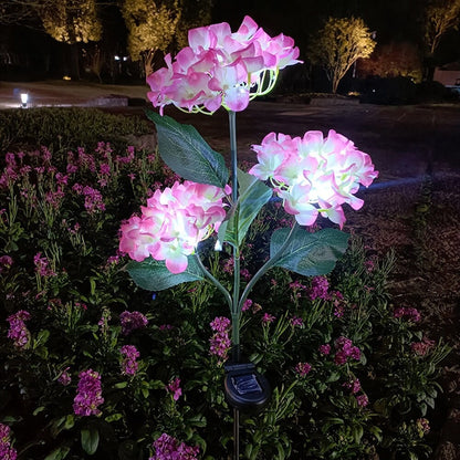 Set 2 Lămpi de grădină cu LED-uri solare, flori roz, plastic, auto-încărcare