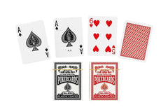 Set 2 Pachete Carti de Joc Poker Plastic Coated, Rosu si Negru, Calitate Premium