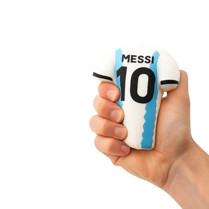 Set 2 Squishy Fotbal , Tricouri Jucatori Nr. 10 , Antistres, Moale, Spuma PU