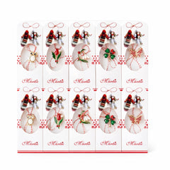 Set 20 Martisoare cu Snur Traditional si Element Decorativ Metalic, Ambalate Individual 14x1x5 cm