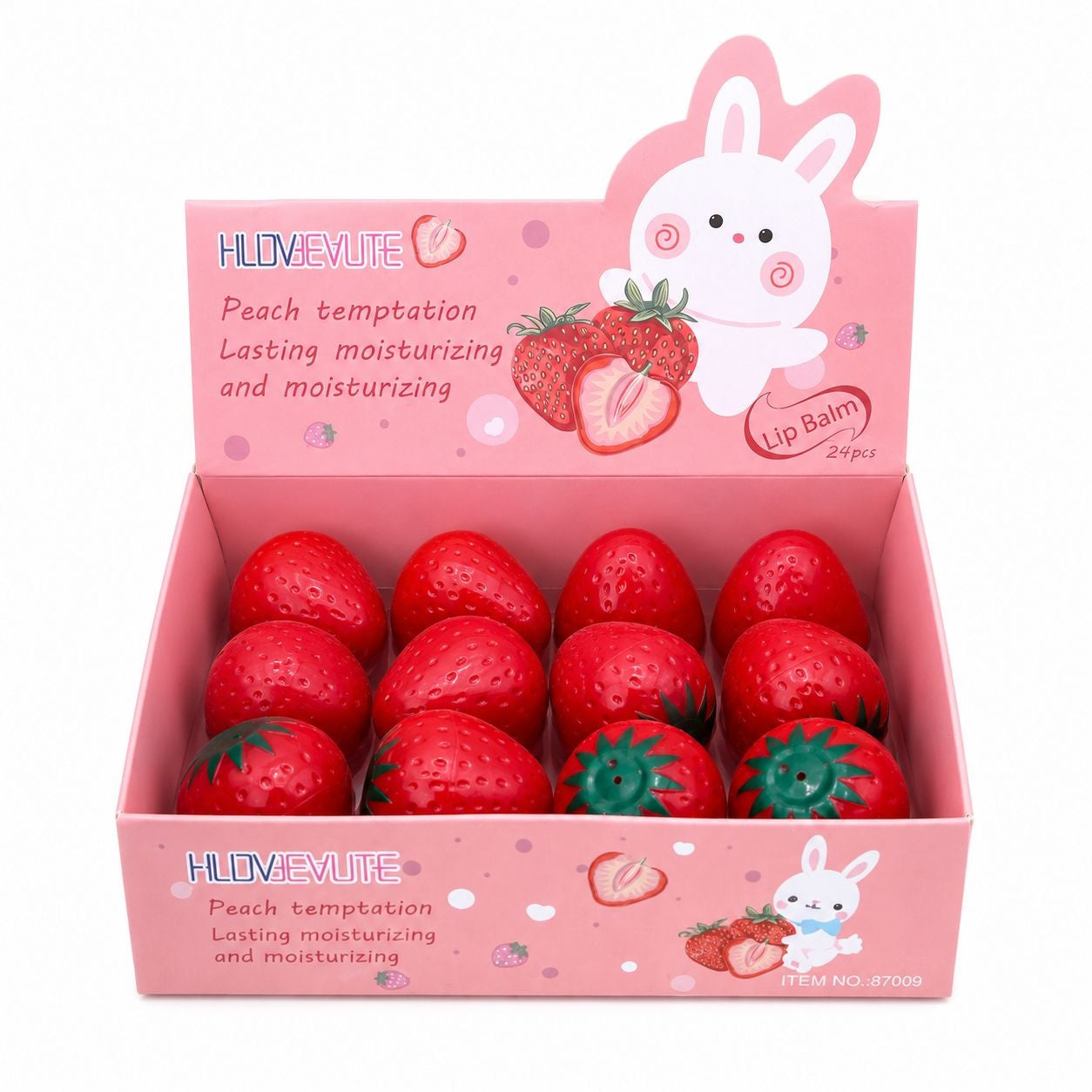 Set 24 Balsam de Buze cu Aromă de Piersică – Hidratare Intensă, Nutriție și Protecție pentru Buze