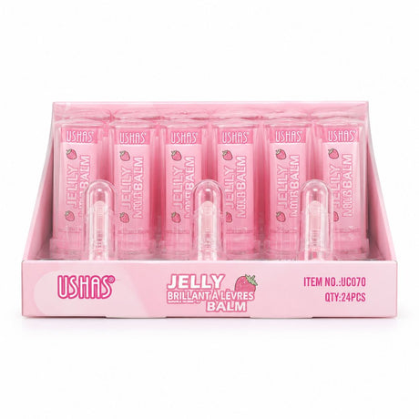 Set 24 Balsamuri de Buze USHAS Jelly Lip Balm cu Aromă de Căpșuni – Hidratare