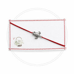 Set 24 bratari martisor 8x5 cm snur rosu cu charm broasca testoasa, cadou primavara