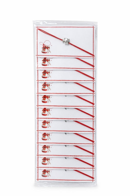 Set 24 bratari martisor 8x5 cm snur rosu cu charm elefant, cadou primavara