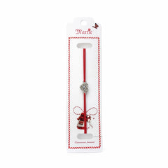 Set 24 Bratari Martisor cu Inima Argintie, Strasuri si Talisman Protector, 12x3 cm