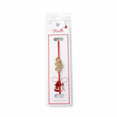 Set 24 bratari martisor cu snur rosu elastic, elefant auriu cu strasuri