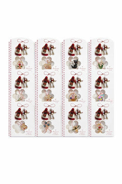 Set 24 Brose Martisor, 11x7 cm, modele mixte Animale Obiecte Flori, Cadou 1 Martie