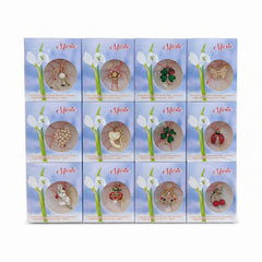 Set 24 brose martisor modele combinate, ambalaj individual, 9x7.5cm