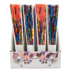 Set 24 Evantaie 23 cm – Modele Florale și Culori Diverse, Evantaie Elegante