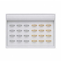 Set 24 Inele ROXE Elegance Glow – Auriu & Argintiu, Reglabile, Design Fin cu Cristale Strălucitoare