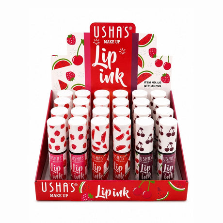 Set 24 Lip Ink USHAS Strawberry – Tint pentru Buze cu Efect Natural, Rezistență Îndelungată