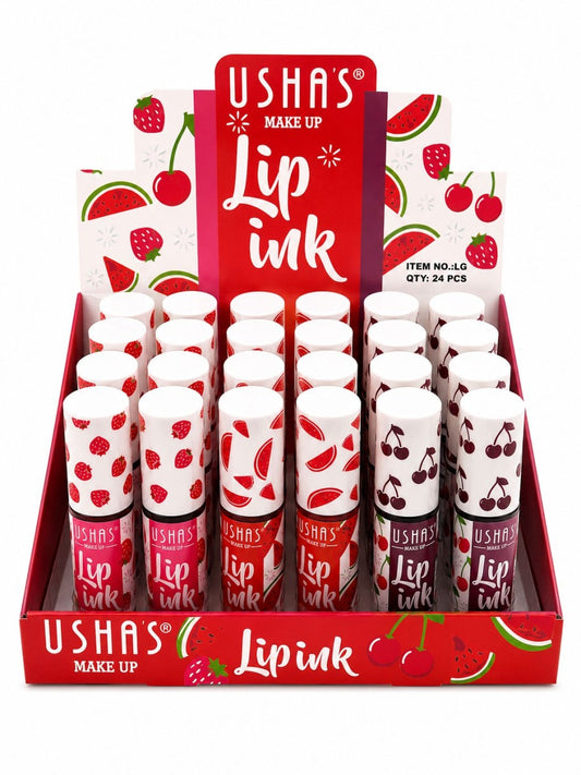 Set 24 Lip Ink USHAS Strawberry – Tint pentru Buze cu Efect Natural, Rezistență Îndelungată