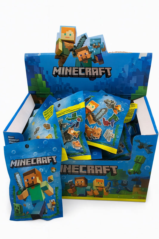 Set 24 Plicuri Surpriza , Figurine Stil Cubic , Model Aventure Pixelate