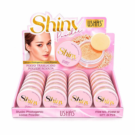 Set 24 Pudră Translucidă Matifiantă USHAS Shiny Powder – Fixare Perfectă și Finisaj Natural
