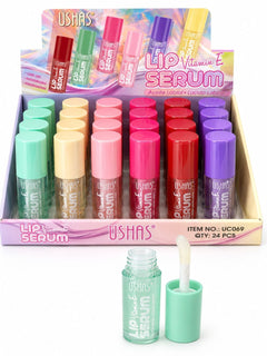Set 24 Seruri de Buze Ushas cu Vitamina E – Hidratare Intensă, Luciu Natural și Îngrijire pentru Buze