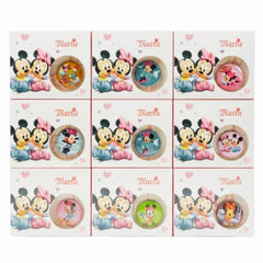 Set 27 Insigne Martisor Copii, Martisor Tip Insigna cu Snur Alb-Rosu, Cutie 7x1x9 cm