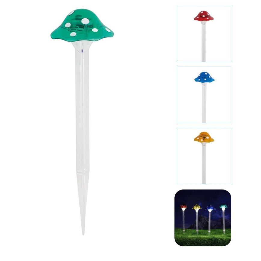 Set 3 Lampi Solare Gradina Tip Ciuperca cu LED, Decor Exterior, Panou Solar