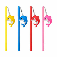 Set 30 pixuri cu gel și breloc delfin decorativ, model colorat pentru copii