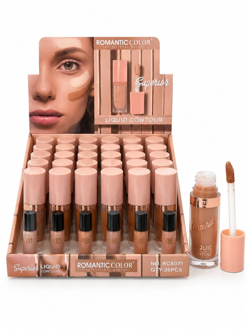 Set 36 Contur Lichid Romantic Color Superior – Contouring Profesional pentru Definire și Sculptare