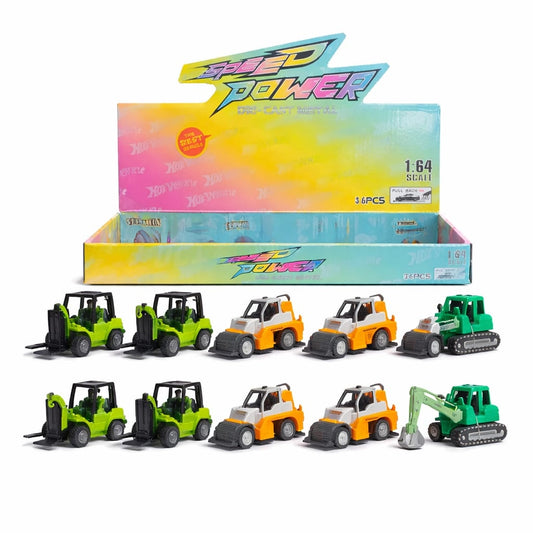 Set 36 Mașinuță metalică die-cast NewQida 1:64, material aliaj, diverse culori