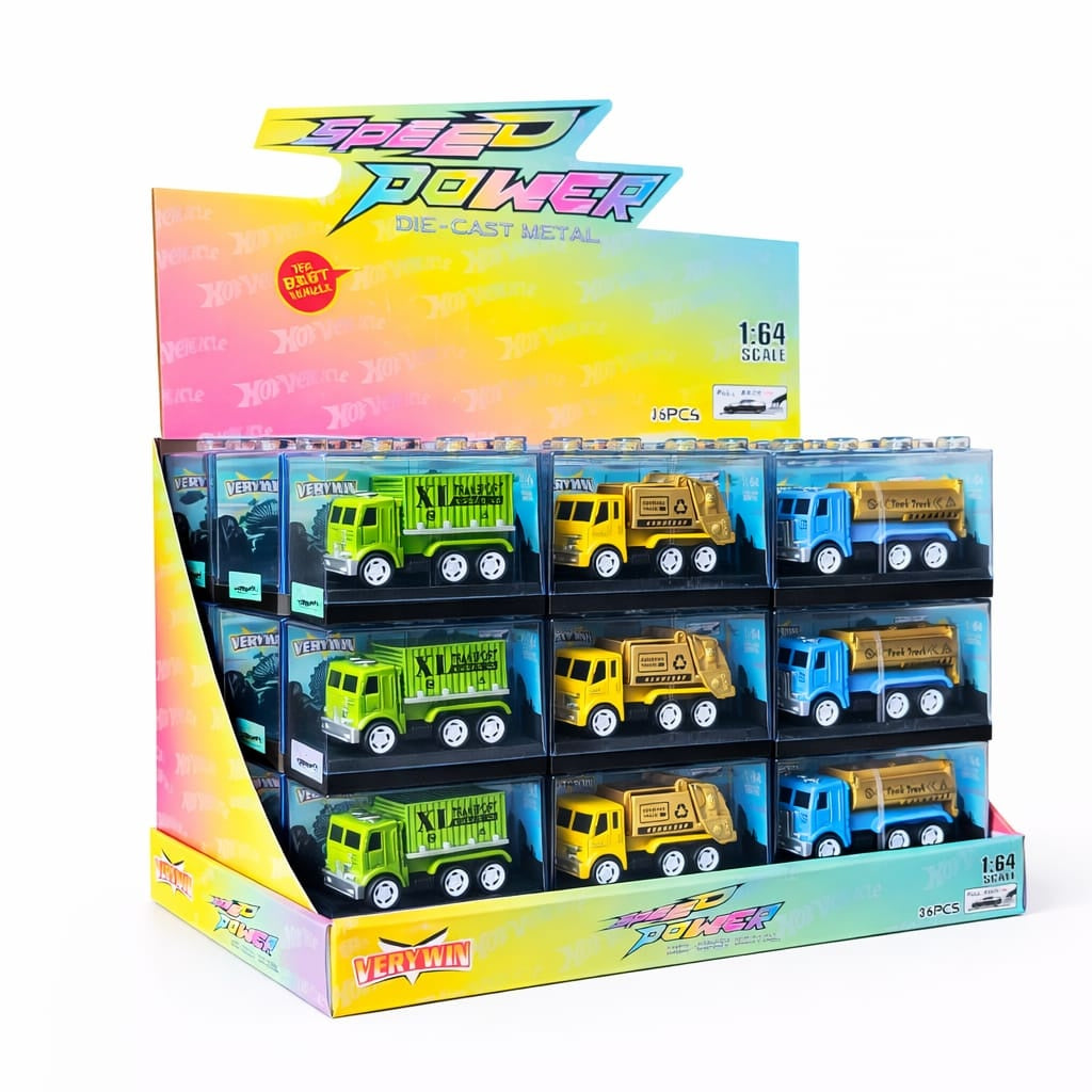 Set 36 mașinuțe din metal New Power la scară 1:64, model XL7777-122