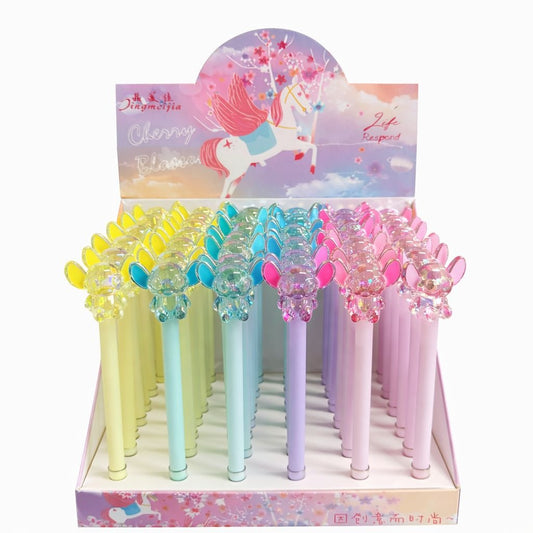 Set 36 pixuri cu gel decorativ cu personaj animat transparent, model colorat pentru copii