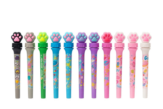 Set 36 Pixuri Raccoon Rotate Pen cu Labuta , Pixuri Colorate pentru Copii