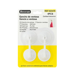 Set 4 Carlige cu Ventuza Bossram , Suport Universal pentru Agatare, Calitate Industriala