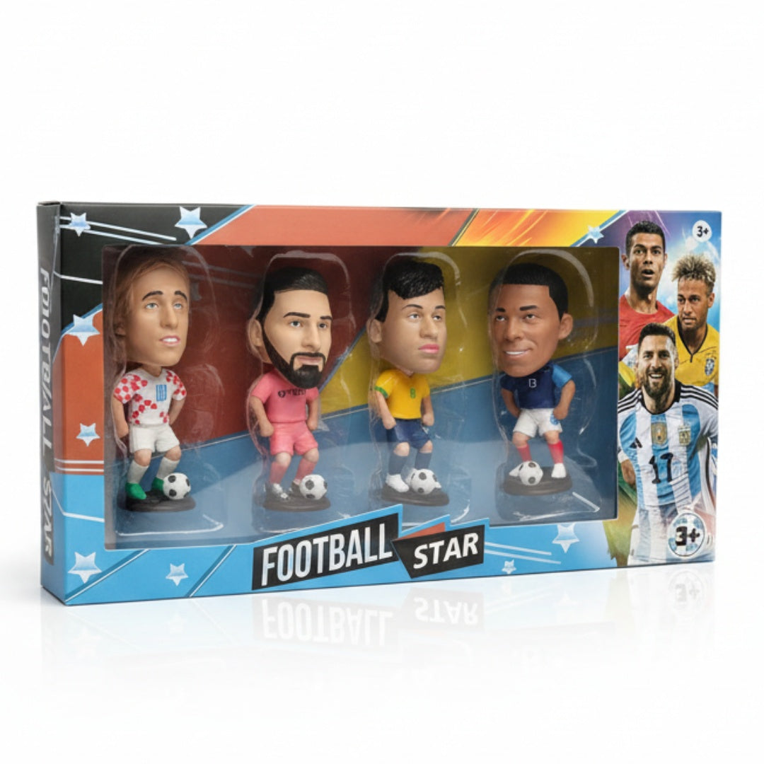 Set 4 figurine fotbalisti mini Football Star jucarie copii